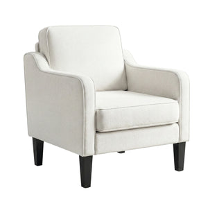 Accent Armchair | Linen Fabric Lounge Chair | Beige