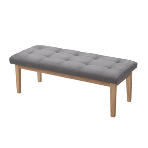 Ottoman Bench | 120cm | Foot Stool | Linen | Grey
