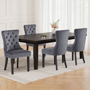 Artiss Dining Chairs | Set of 4 | Velvet | Grey