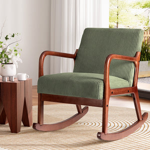 Artiss Rocking Armchair | Nursery Chair | Corduroy | Green