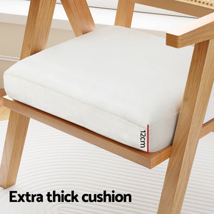 Armchair | Accent Chair | Lounge Rattan | Velvet | Pine