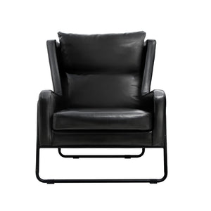 Armchair | Accent Chair | PU Leather | Wingback | Black