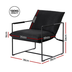 Artiss Armchair | Sling Lounge Chair | Black