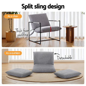 Artiss Armchair | Sling Lounge Chair | Grey