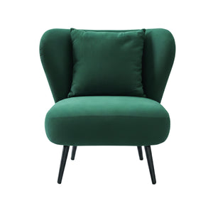 Accent Armchair | Corduroy Velvet Lounge Chair | Green
