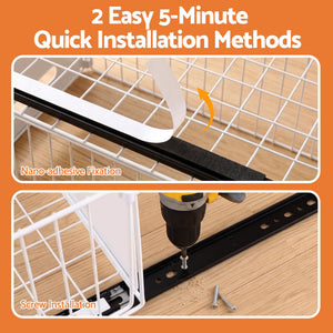 Pull-Out Cabinet Drawers | 4 Pack | Foldable Slide Out Organisers