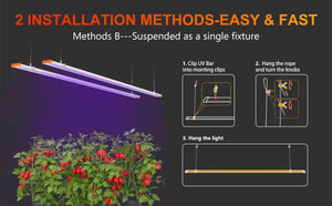 UV LED Grow Light Bars | 30 Watt | Set Of 2 | Spider Farmer