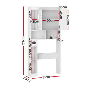 Artiss Bathroom Storage Cabinet Over The Toilet Organiser Laundry Shelf Holder