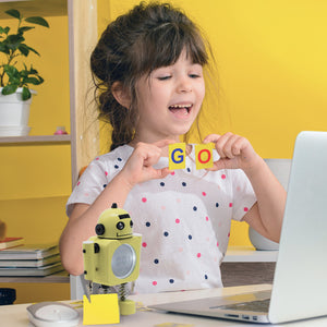 Laser Robot Alarm Clock | For Kids | Yellow
