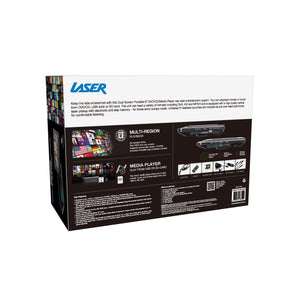 Laser DVD Player | 9" Dual Screen | Black