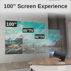 Laser LED Projector | Android OS | Multi-Angle Viewing | Black