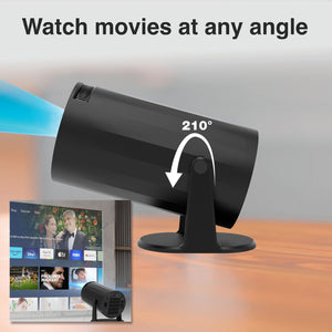 Laser LED Projector | Android OS | Multi-Angle Viewing | Black