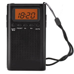 Laser AM/FM Pocket Radio | LCD Display | Built-In Speaker