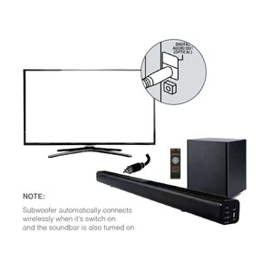 Laser Optical Soundbar | With Wireless Subwoofer
