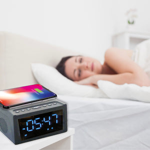 Laser Alarm Clock | Wireless Charging | Bluetooth Speaker
