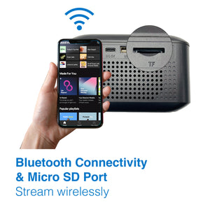 Laser Alarm Clock | Wireless Charging | Bluetooth Speaker