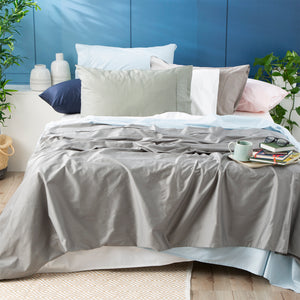 Park Avenue Split Queen Sheet Set | 500 TC Bamboo Cotton | Charcoal