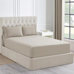 Ddecor Home | 1500TC Premium Cotton Blend Queen Combo Set | Sand