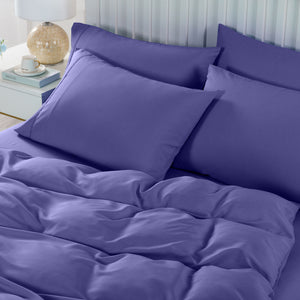 2000TC 6-Piece Bamboo Sheet & Quilt Cover Set | Cooling & Breathable | Double | Royal Blue