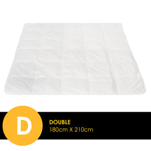 Casa Decor Silk Touch Quilt | 360GSM | All Seasons | Antibacterial | Hypoallergenic | Double | White