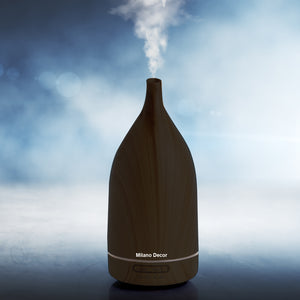 Decor Aroma Diffuser | 100ml | Ultrasonic Humidifier | Purifier | 3-Pack Oils | Dark Wood