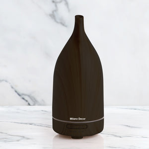 Decor Aroma Diffuser | 100ml | Ultrasonic Humidifier | Purifier | 3-Pack Oils | Dark Wood