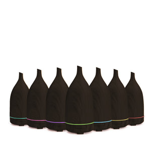 Decor Aroma Diffuser | 100ml | Ultrasonic Humidifier | Purifier | 3-Pack Oils | Dark Wood