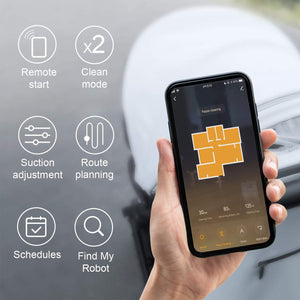 MyGenie XSonic Wifi Pro Robotic Vacuum Cleaner | Carpet Wet & Dry Mopping | Black