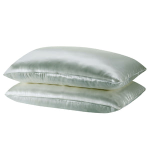 Mulberry Soft Silk Hypoallergenic Pillowcase Twin Pack | 51 x 76cm | Sage