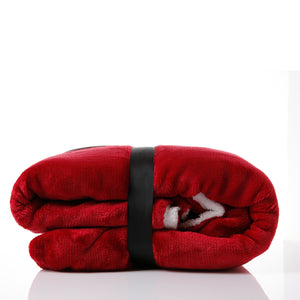 Snug Hoodie Nightwear | Super Soft Reversible Coral Fleece 750GSM | Red