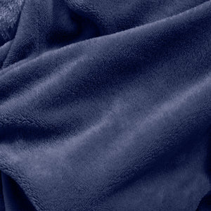 Snug Hoodie Nightwear | Super Soft Reversible Coral Fleece 750GSM | Navy