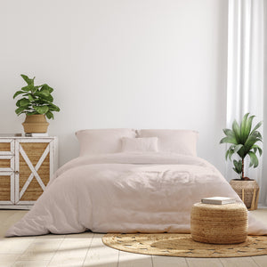 1000 Thread Count Bamboo Cotton Sheet & Quilt Cover Complete Set | King - Blush