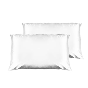 Casa Decor Luxury Satin Pillowcase | Twin Pack | Size | Gift Box | Luxury | White