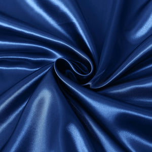 Satin Sheet Set | 3 Piece Fitted Sheet & Pillowcase | Soft | King | Navy Blue