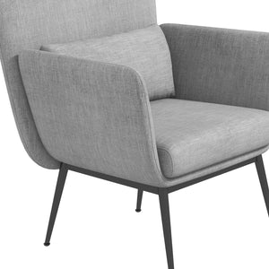 Casa Decor Cora Accent Chair | Occasional Fabric | Luxury Upholstered | Light Grey