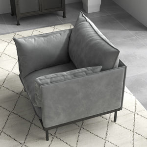 Casa Decor Camilla Luxury Upholstered | 1 Seater Sofa Armchair | Light Grey