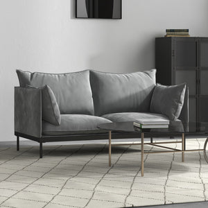 Casa Decor Camilla Luxury Upholstered Fabric | 2 Seater Sofa | Light Grey