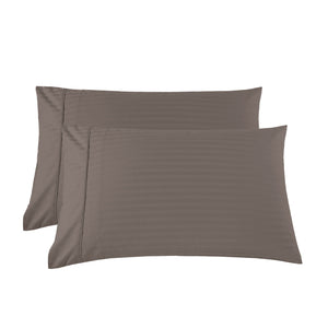 Kensington 1200 Thread Count 100% Cotton Stripe Quilt Cover Set | King | Charcoal