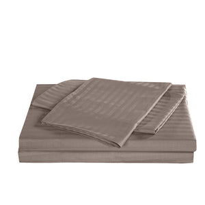 Kensington 1200 Thread Count 100% Cotton Stripe Quilt Cover Set | King | Charcoal