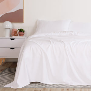 3000 Thread Count Bamboo Cooling Sheet Set | King Size | White