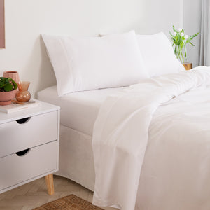 3000 Thread Count Bamboo Cooling Sheet Set | King Size | White