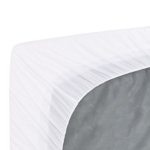 1000GSM Luxury Bamboo Covered Mattress Topper Ball Fibre Gusset | Single | White