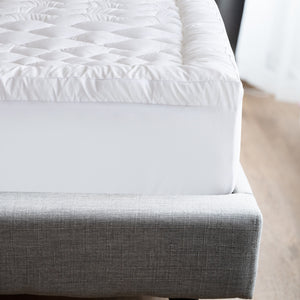 1200GSM Deluxe 7-Zone Mattress Topper | Luxury Gusset | Breathable | Queen | White