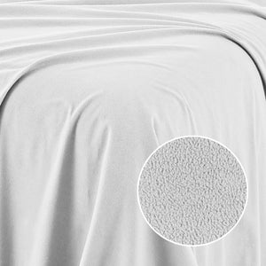 Polar Fleece Flannel Sheet Set | Ultra Soft Plush Cozy | Single | White