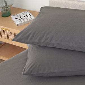 Polar Fleece Flannel Sheet Set | Ultra Soft Plush Cozy | Single | Charcoal