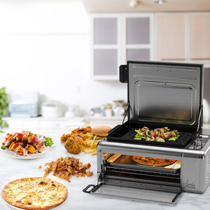 Kitchen Couture 9-In-1 Sensei XL Flip Air Fryer Oven Grill | Stainless Steel