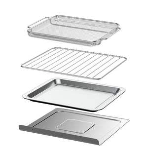 Kitchen Couture 10 Litre Compact Air Fryer Oven | Oil-Free Cooking | Silver