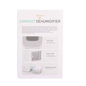 MyGenie Compact Dehumidifier | LED Lights | 1 Litre | Portable Stylish Design | White