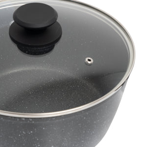 Stone Chef | Forged Saucepan with Lid | Black | 20cm