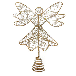 Santa's Helper Christmas Tree Angel Topper | Elegant Ornament for Festive Trees